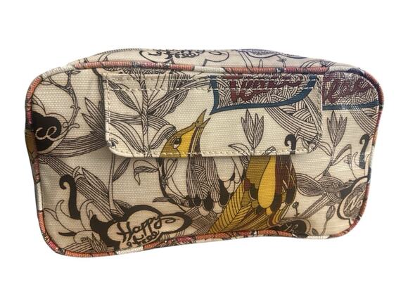 Sakroots Handbags - Sakroots Organizer Foldover Cosmetic Case Zip Top Ivory Bird Peace Print